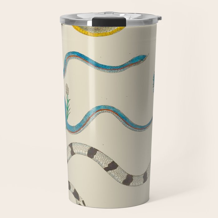 Locupletissimi rerum naturalium - vol. 2 - Albertus Seba Colorful Snake Floral Arrangement Travel Mug Gallery Image 1
