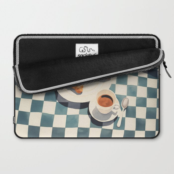Morning Croissants and Coffee Bliss Laptop Sleeve Gallery Image 2