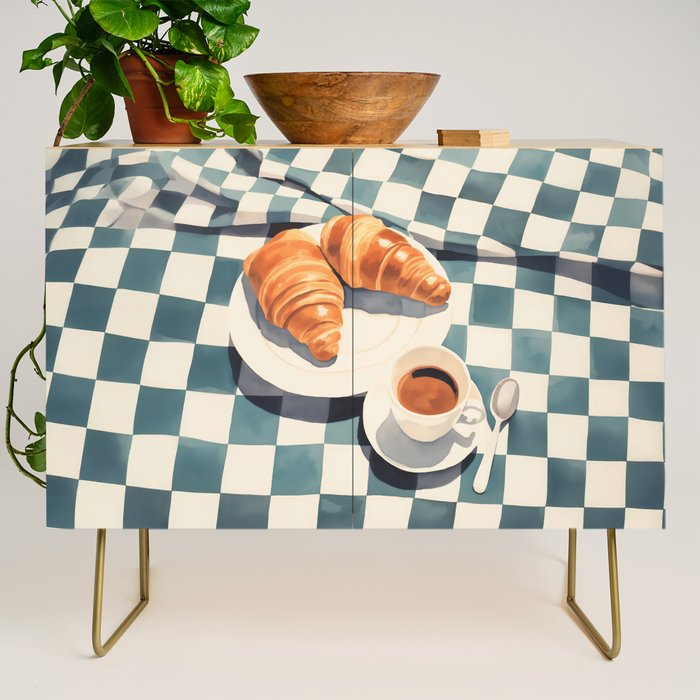 Morning Croissants and Coffee Bliss Credenza Gallery Image 1