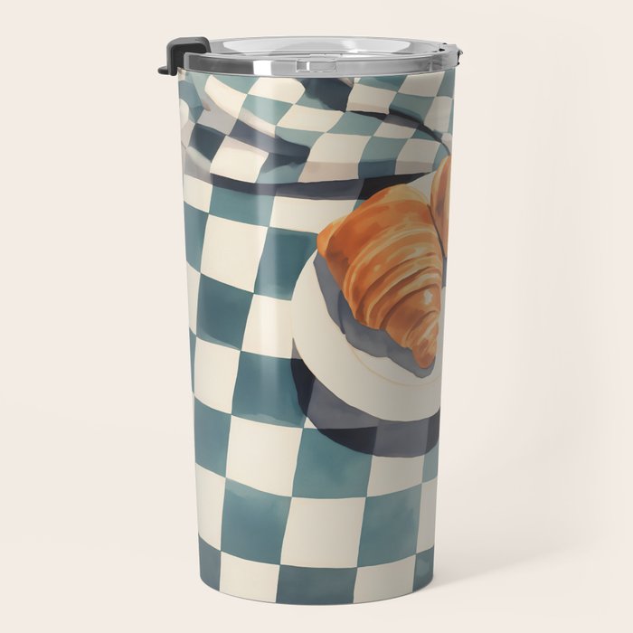 Morning Croissants and Coffee Bliss Travel Mug Gallery Image 3