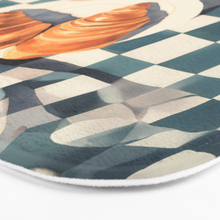 Morning Croissants and Coffee Bliss Bath Mat Gallery Image 3