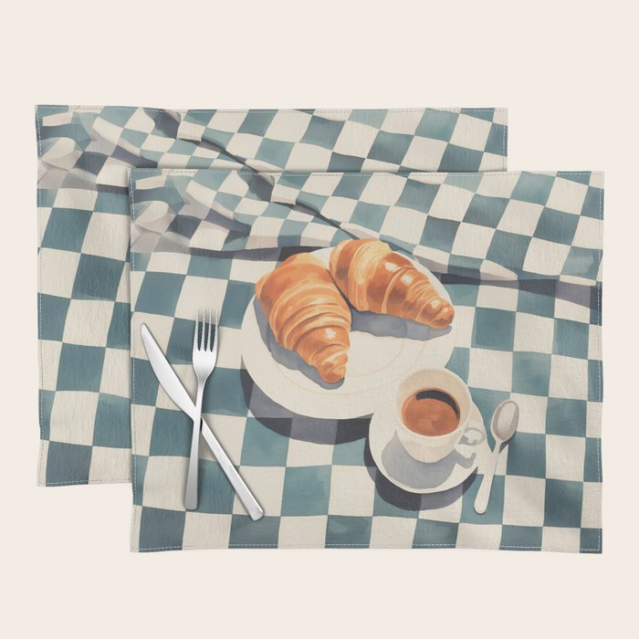 Morning Croissants and Coffee Bliss Placemat Gallery Image 1