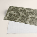 Whimsical Florals / Cream & Green Wrapping Paper Gallery Image 2