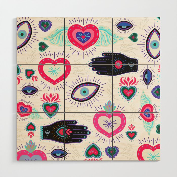 Milagro love heart - Lavender Wood Wall Art Gallery Image 1