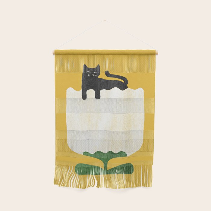 Still life with cat and flower Wall Hanging Gallery Image 1