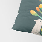 Watercolor Peacock Pillow Sham Gallery Image 4