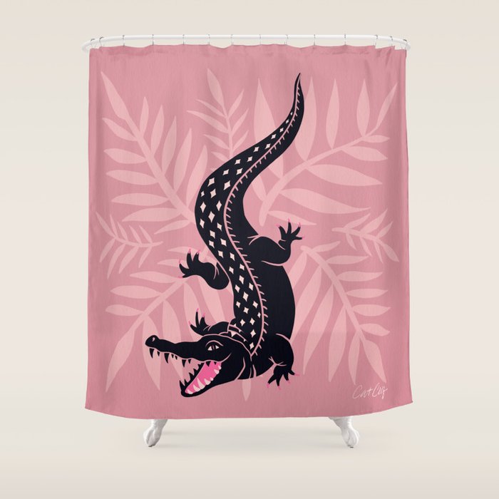 Crocodile - Dusty Rose Palette Shower Curtain Gallery Image 1