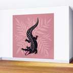 Crocodile - Dusty Rose Palette Wall Mural Gallery Image 2