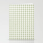 Clovers XXV Natural Green Botanical Pattern Stationery Card Gallery Image 2