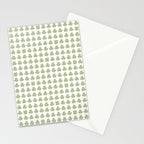 Clovers XXV Natural Green Botanical Pattern Stationery Card Gallery Image 2