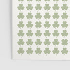 Clovers XXV Natural Green Botanical Pattern Poster Gallery Image 3
