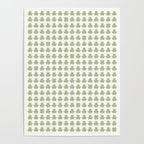 Clovers XXV Natural Green Botanical Pattern Poster Gallery Image 4