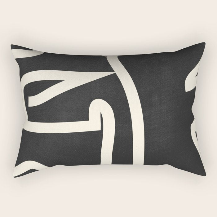 Abstract line art / Face Rectangular Pillow Gallery Image 2