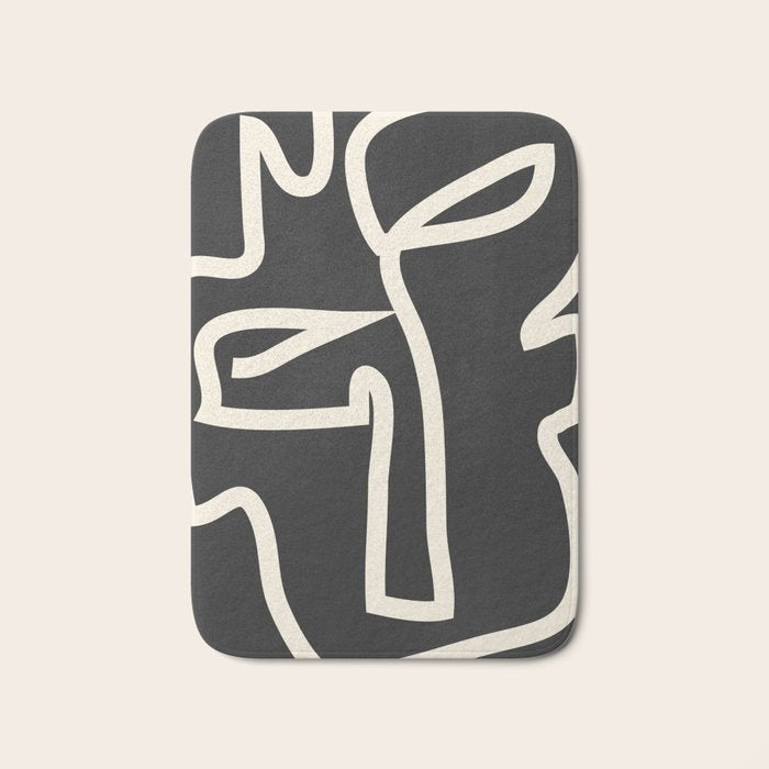 Abstract line art / Face Bath Mat Gallery Image 1