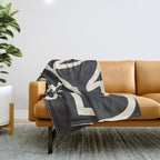 Abstract line art / Face Throw Blanket Gallery Image 1