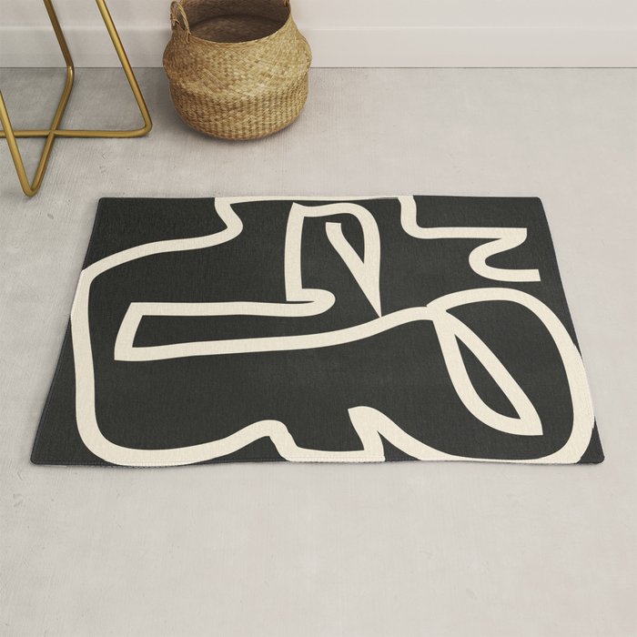 Abstract line art / Face Rug Gallery Image 1