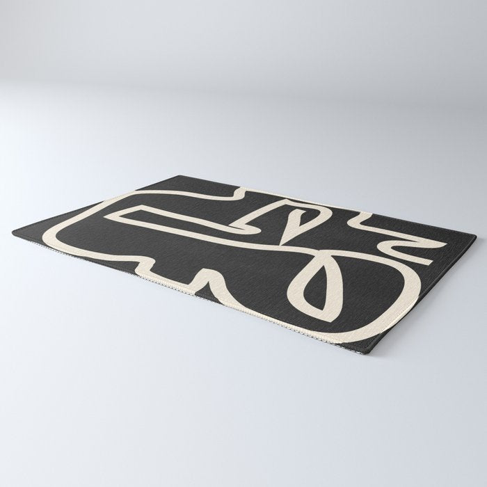 Abstract line art / Face Rug Gallery Image 3
