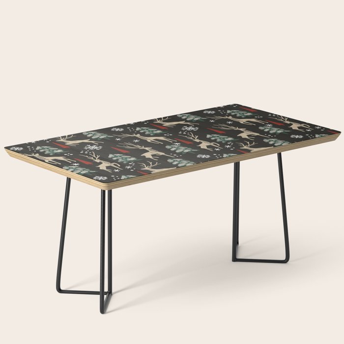 Deer in the snowy night Coffee Table Gallery Image 1