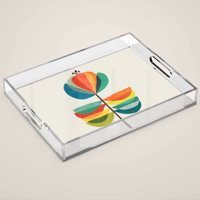 Whimsical Bloom Acrylic Tray Gallery Image 1