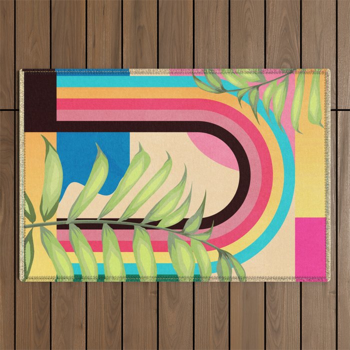 Tropical Geometry 38 Outdoor Rug Gallery Image 1
