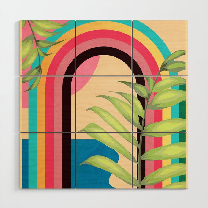 Tropical Geometry 38 Wood Wall Art Gallery Image 1