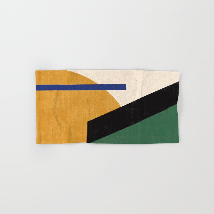 Geometric Compo 1 Filet Landscape - green Bath Towel Gallery Image 1