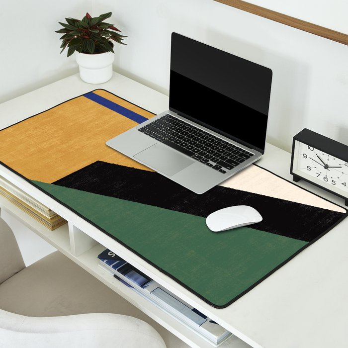 Geometric Compo 1 Filet Landscape - green Desk Mat Gallery Image 2