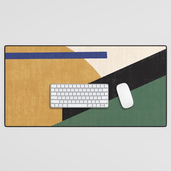 Geometric Compo 1 Filet Landscape - green Desk Mat Gallery Image 1