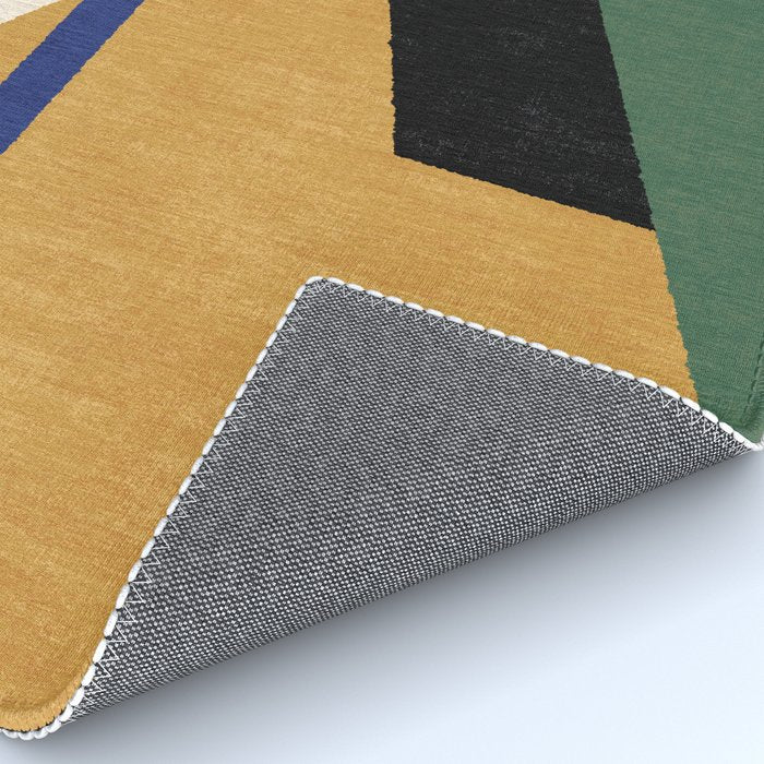 Geometric Compo 1 Filet Landscape - green Rug Gallery Image 4