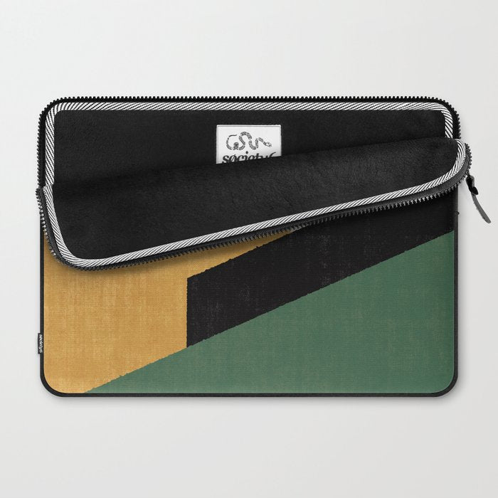 Geometric Compo 1 Filet Landscape - green Laptop Sleeve Gallery Image 2