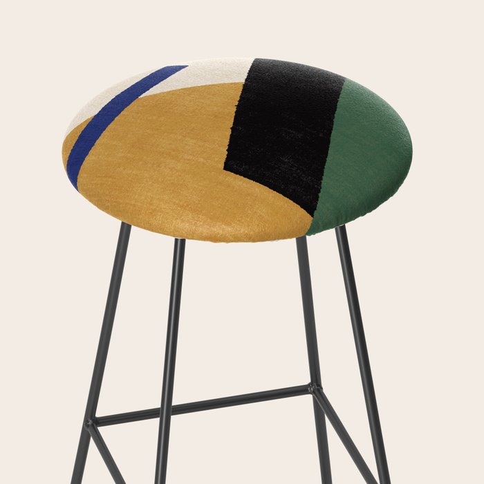 Geometric Compo 1 Filet Landscape - green Stool Gallery Image 2