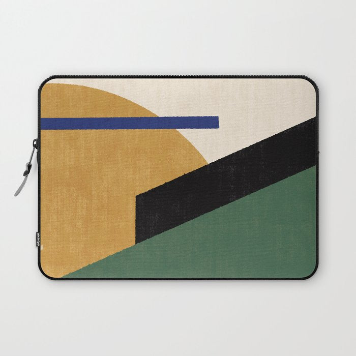 Geometric Compo 1 Filet Landscape - green Laptop Sleeve Gallery Image 1