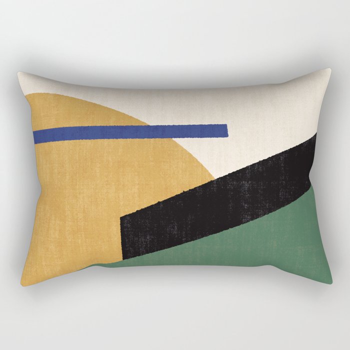 Geometric Compo 1 Filet Landscape - green Rectangular Pillow Gallery Image 2