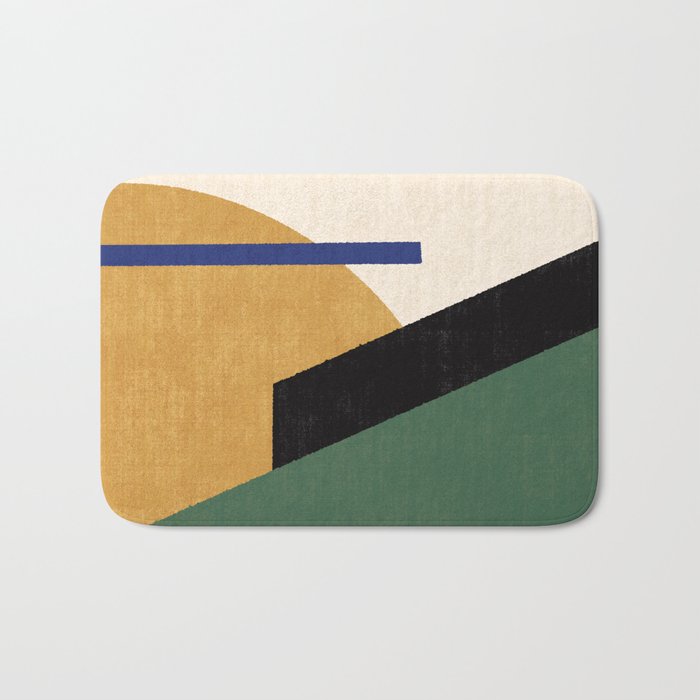 Geometric Compo 1 Filet Landscape - green Bath Mat Gallery Image 1