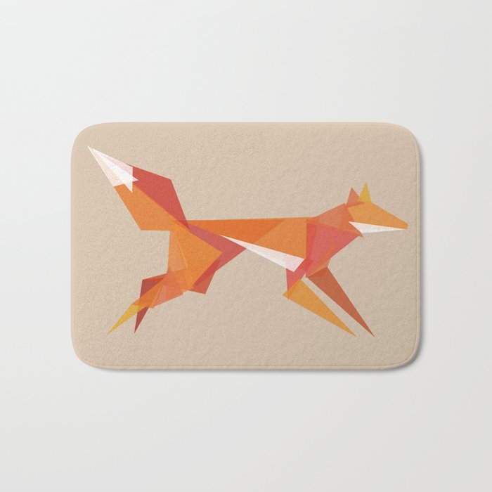 Fractal geometric fox Bath Mat Gallery Image 1