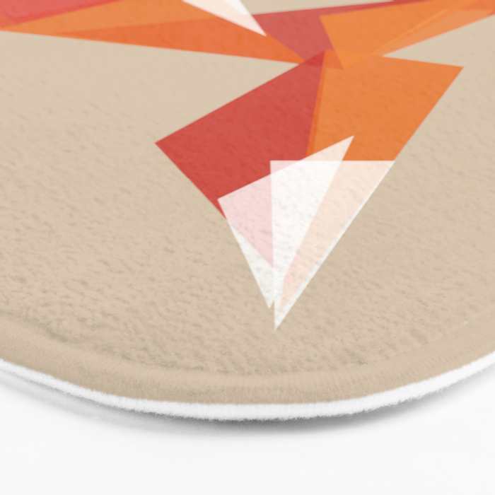 Fractal geometric fox Bath Mat Gallery Image 3