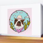 Cowboy Dog- Crimson Boston Wall Mural Gallery Image 2