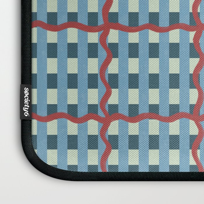 Nautical Rustic Plaid Laptop Sleeve Gallery Image 3