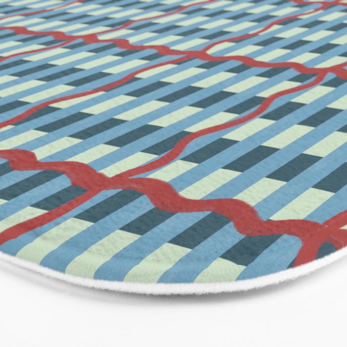 Nautical Rustic Plaid Bath Mat Gallery Image 3