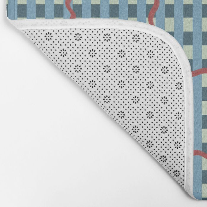 Nautical Rustic Plaid Bath Mat Gallery Image 2