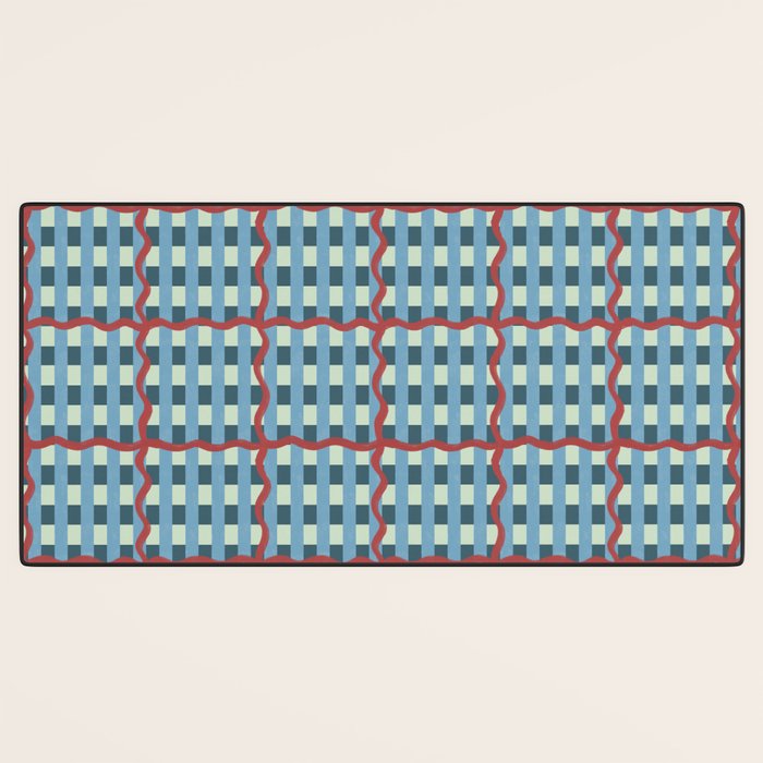 Nautical Rustic Plaid Desk Mat Gallery Image 3
