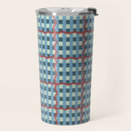 Nautical Rustic Plaid Travel Mug Gallery Image 2