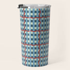 Nautical Rustic Plaid Travel Mug Gallery Image 3