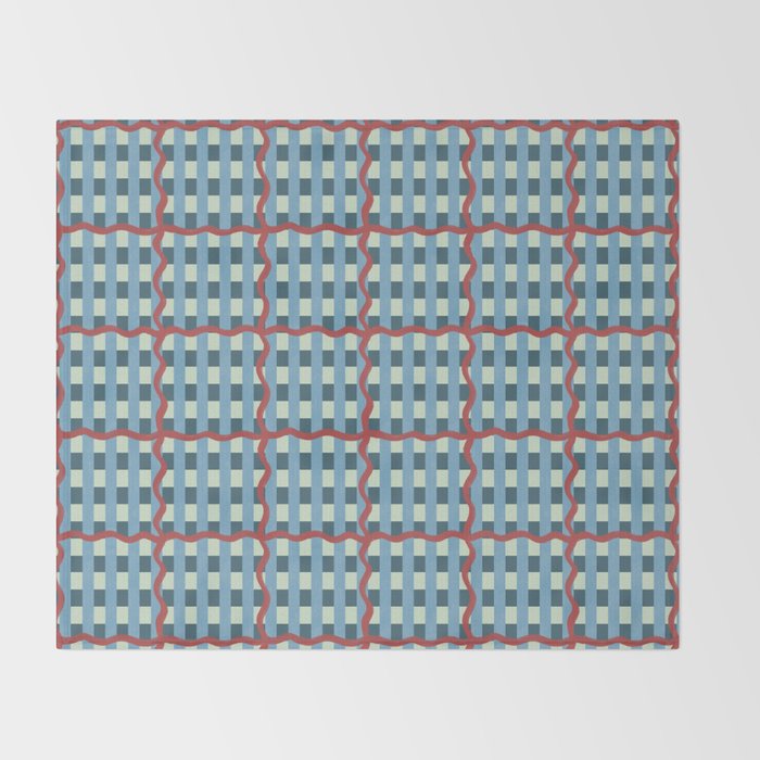 Nautical Rustic Plaid Throw Blanket Gallery Image 2
