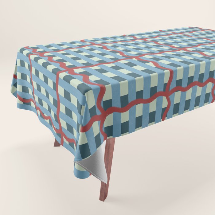 Nautical Rustic Plaid Tablecloth Gallery Image 1
