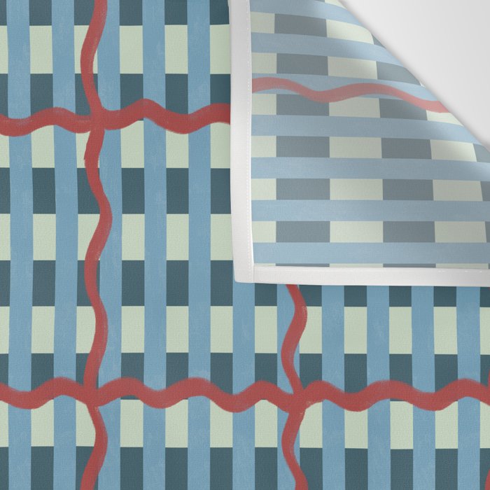 Nautical Rustic Plaid Wall Tapestry Gallery Image 3