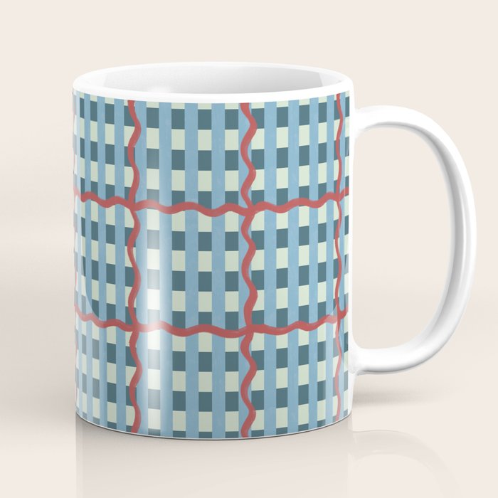 Nautical Rustic Plaid Coffee Mug Gallery Image 1