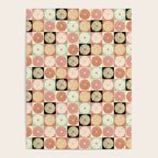 Retro Flowers Check Pattern XXVI Poster Gallery Image 4