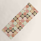 Retro Flowers Check Pattern XXVI Yoga Mat Gallery Image 1