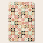 Retro Flowers Check Pattern XXVI Cutting Board Gallery Image 1
